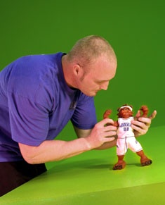 Claymation on a green screen