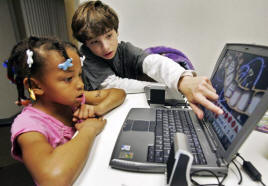 Kids learning with technology