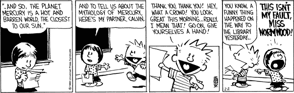 Calvin and Hobbes Cartoon