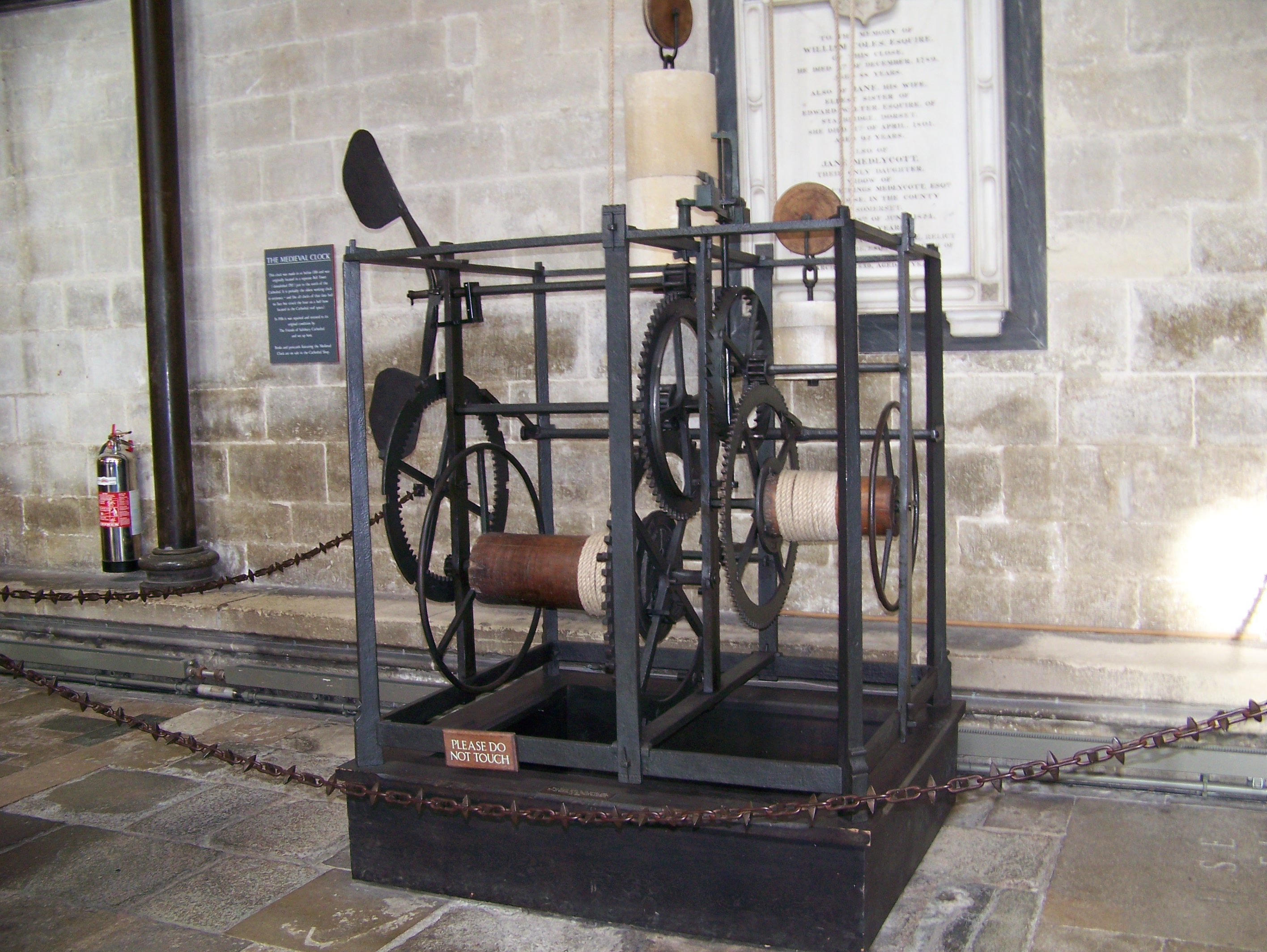 Clock in Salisbury Cathedral