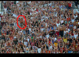 Dr. Koster among the 168,000 fans at Bristol Motor Speedway, August 2008